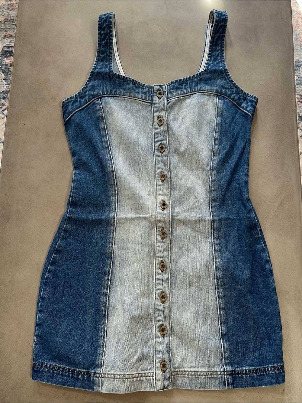 Saltwater LUXE Light Blue Two-Tone Denim Dress Size Small